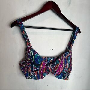 Title nine multicolor paisley print bikini top new with tags